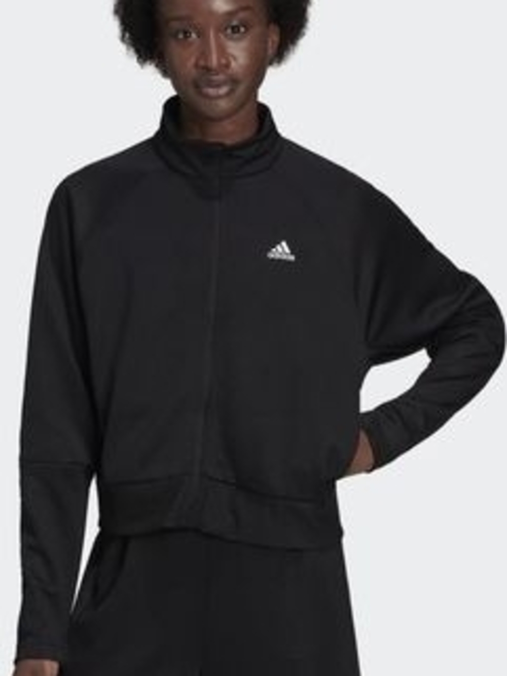 adidas Black Zip-Up Training Jacket with Small Logo